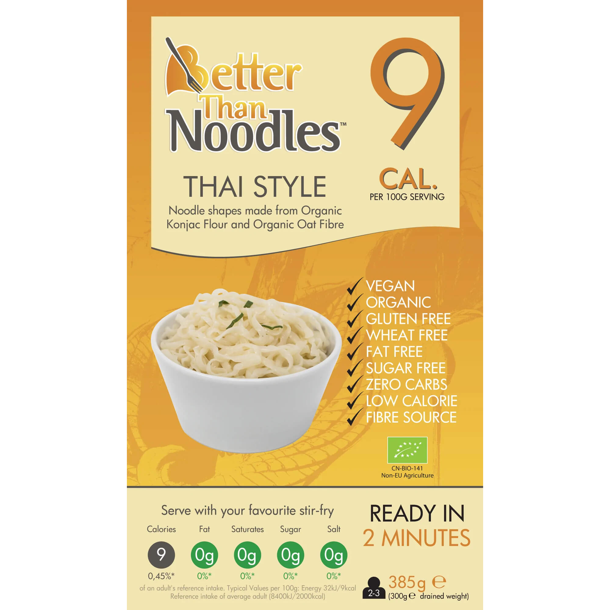 Makaron konjac noodle thai style BIO 385 g - Better Than Foods