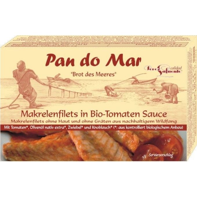 Makrela filety w BIO sosie pomidorowym 120 g - Pan do Mar