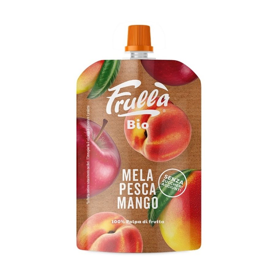 Mus jabłko, mango, brzoskwinia BIO 100 g - Natura Nuova
