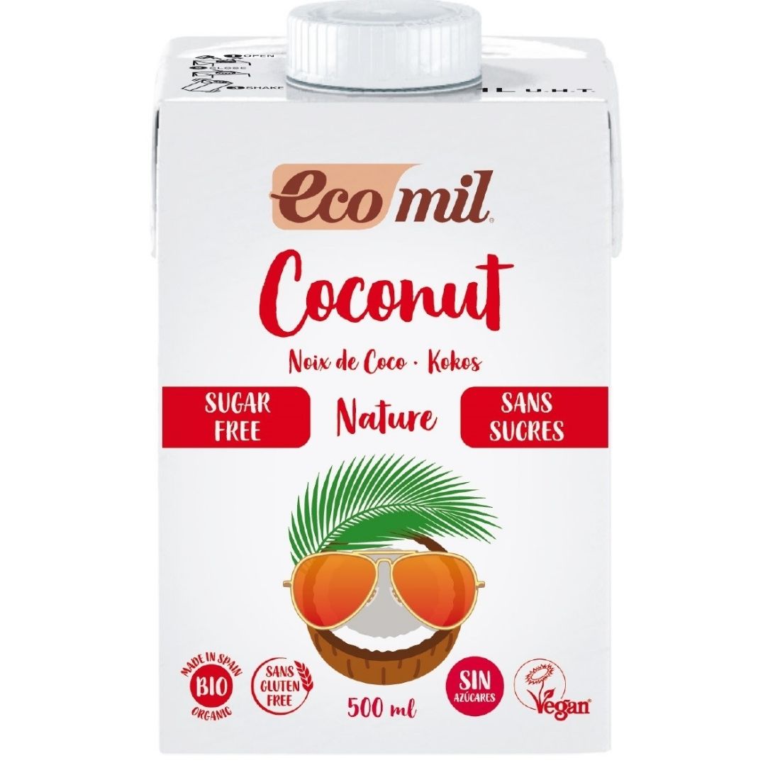 Napój kokosowy bez cukru BIO 500 ml - EcoMil