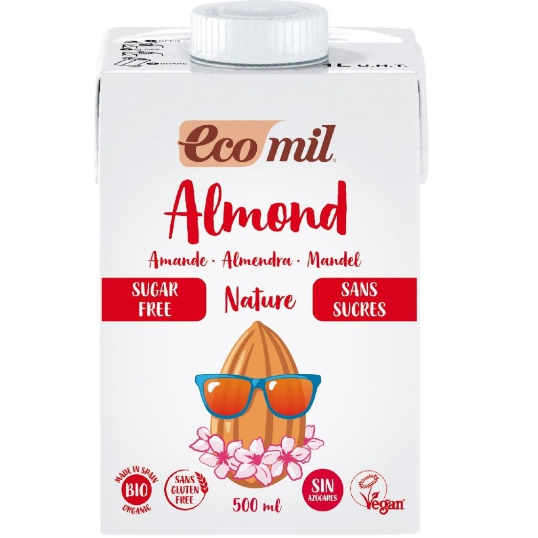 Napój migdałowy bez cukru BIO 500 ml - EcoMil
