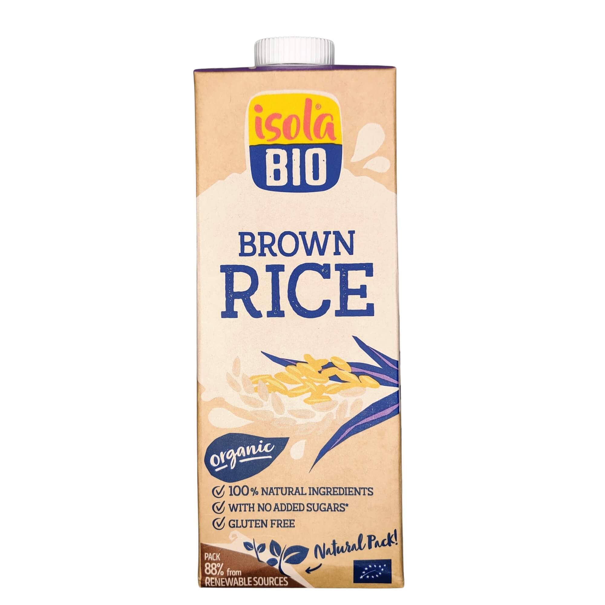 Napój z pełnoziarnistego ryżu brązowego bez dodatku cukru BIO 1 L - Isola