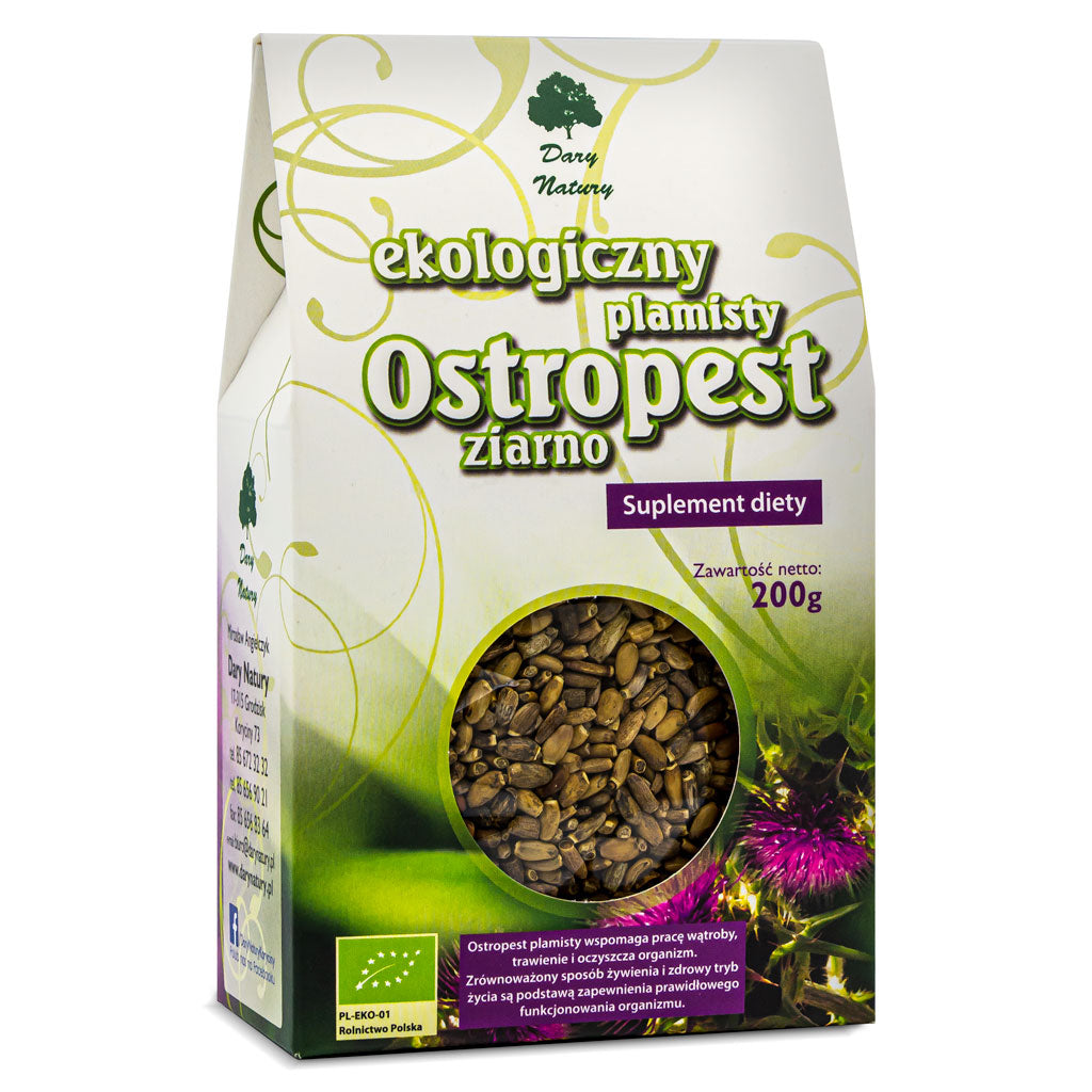 Ostropest plamisty ziarna BIO 200 g - Dary Natury