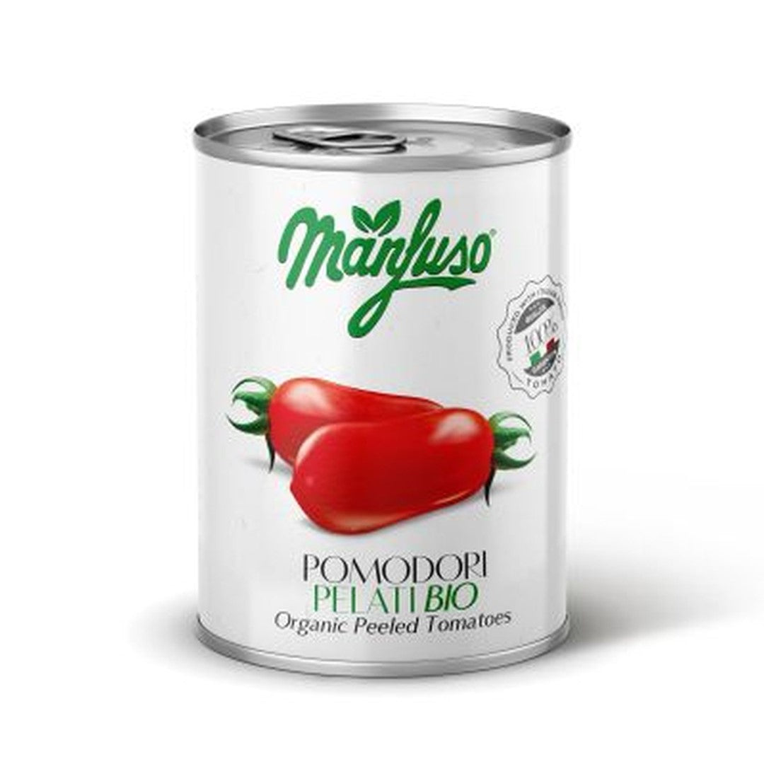 Pomidory całe bez skórki BIO 400 g - Manfuso
