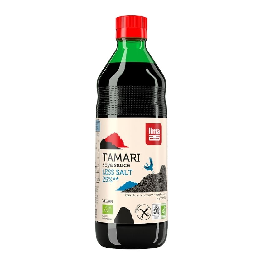 Sos sojowy Tamari 25% mniej soli bezglutenowy BIO 500 ml - Lima