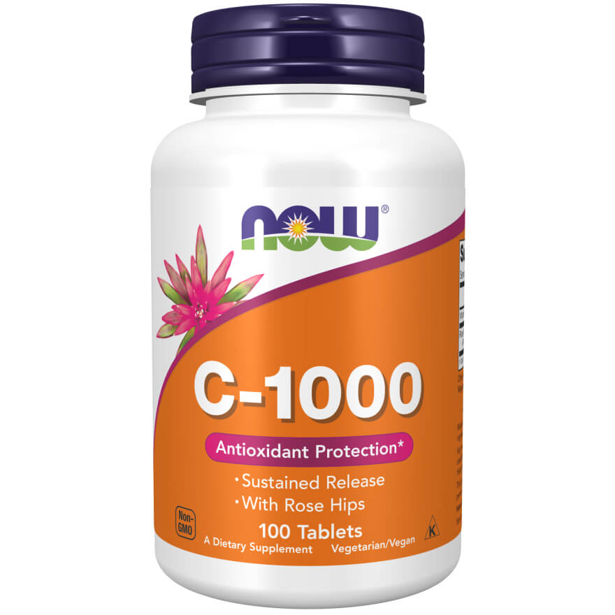 Witamina C-1000 przedłużone uwalnianie 100 tabletek - NOW Foods