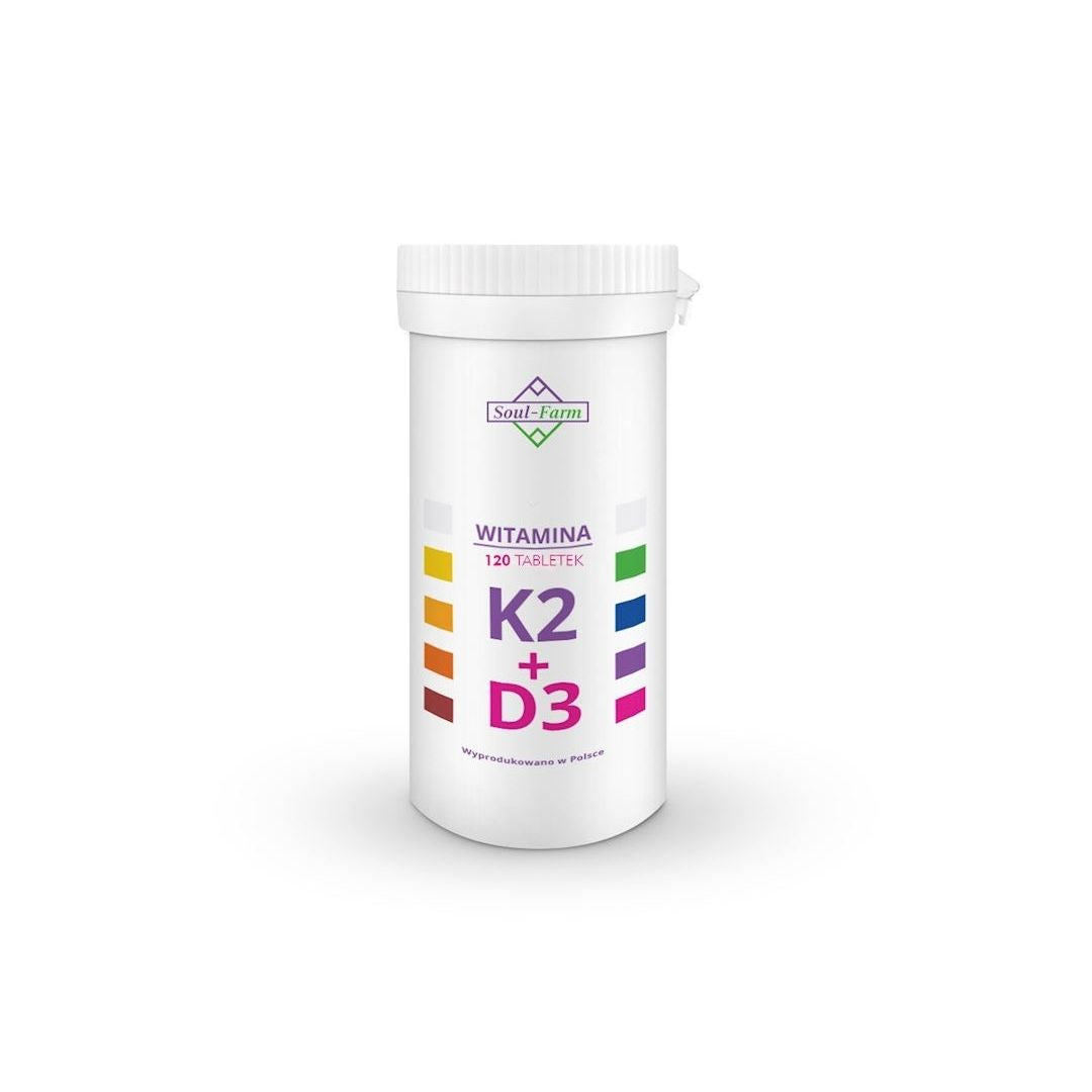 Witamina K2 MK7 + D3 120 tabletek - Soul Farm