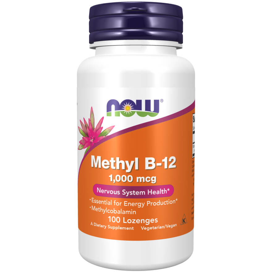 Witamina Methyl B12 1000 mcg 100 pastylek - NOW Foods